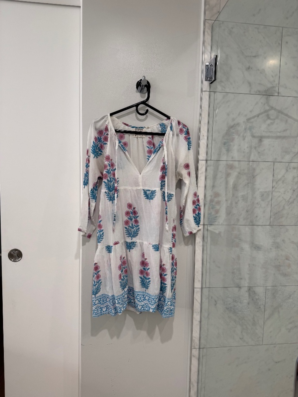 Sz Blockprints Priya Floral-Print Mini Dress, size M